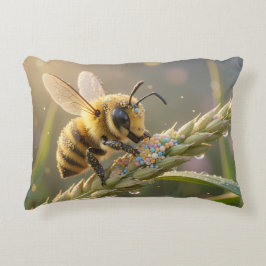Golden Bumblebee in Bloom Dance.7 Prydnadskudde