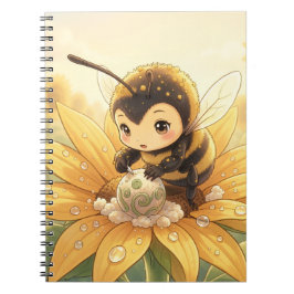 Golden Bumblebee in Bloom Dance.8 Anteckningsbok