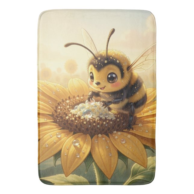 Golden Bumblebee in Bloom Dance.9 Badrumsmatta (Framsidan (Vertikal))