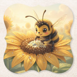 Golden Bumblebee in Bloom Dance.9 Underlägg Papper