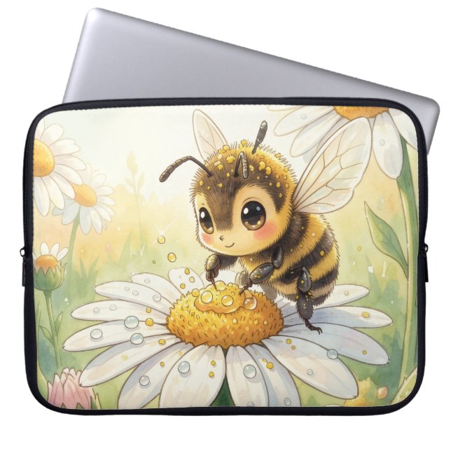 Golden Bumblebee in Bloom Dance Laptop Fodral (Framsidan)