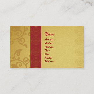 Golden  business card 2 sided printed visitkort