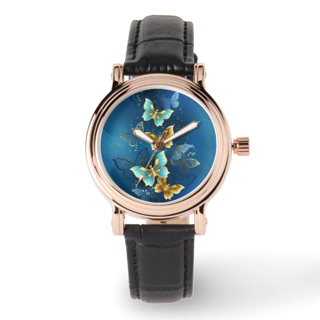 Golden butterflies armbandsur (Framsida)