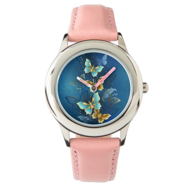 Golden butterflies armbandsur (Framsida)