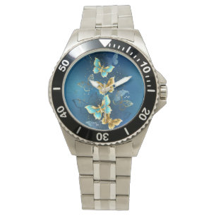 Golden butterflies armbandsur