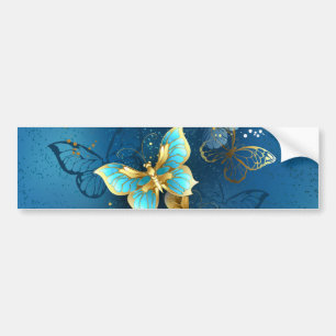 Golden butterflies bildekal