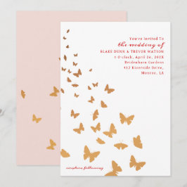 GOLDEN BUTTERFLIES BRÖLLOP INBJUDNINGAR