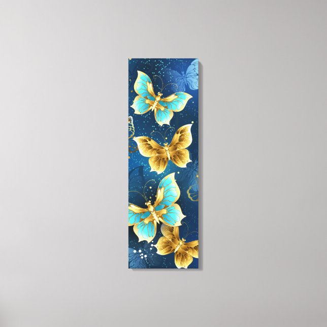 Golden butterflies canvastryck (Framsida)