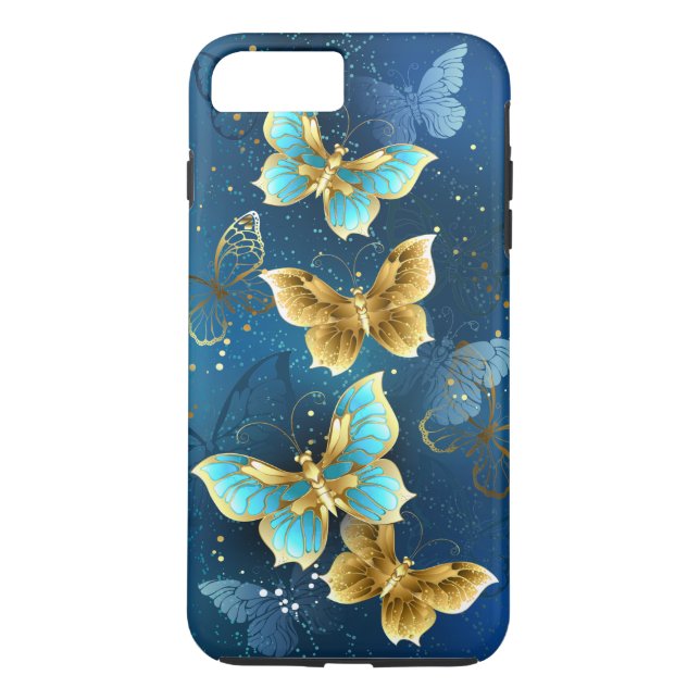 Golden butterflies Case-Mate iPhone skal (Baksida)
