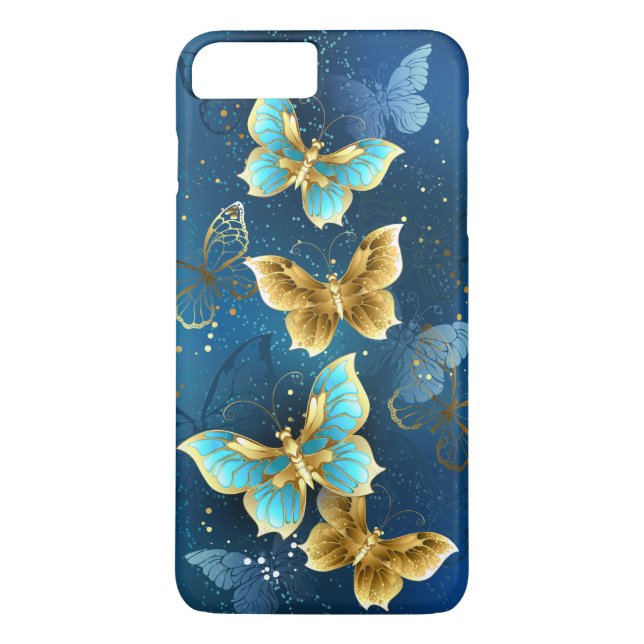 Golden butterflies Case-Mate iPhone skal (Baksida)