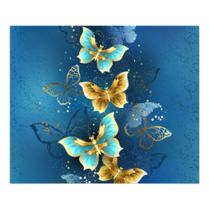 Golden butterflies fototryck