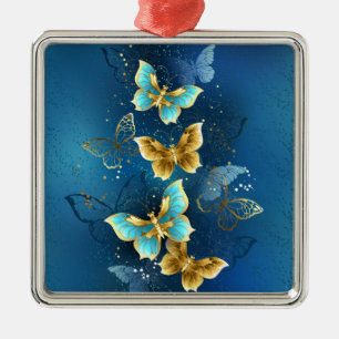Golden butterflies julgransprydnad metall