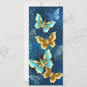 Golden butterflies julkort