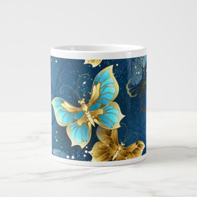 Golden butterflies jumbo mugg (Framsidan)