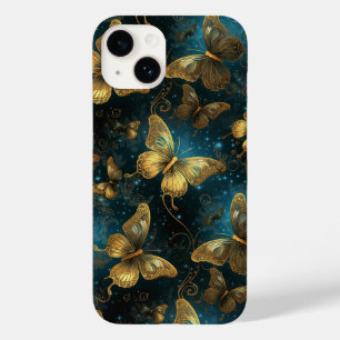 Golden Butterflies, knappt där iPhone 14 Fodral