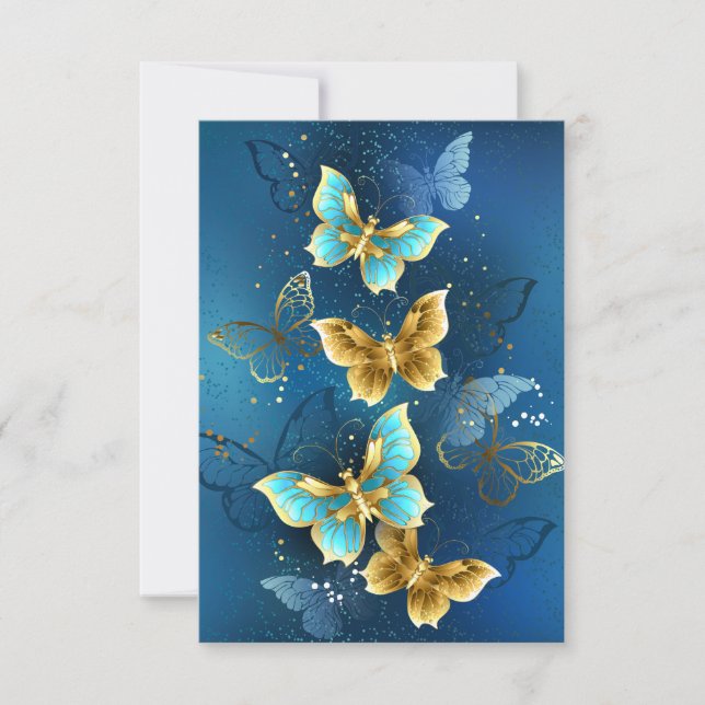 Golden butterflies kort (Framsida)