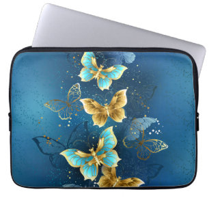 Golden butterflies laptop fodral