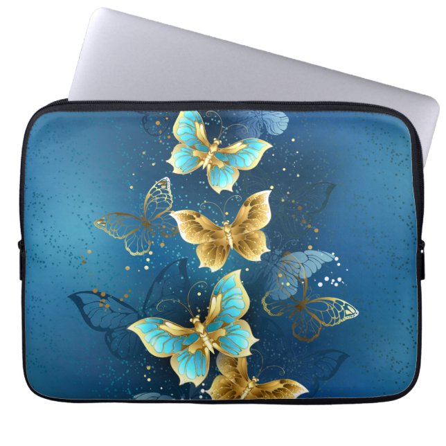 Golden butterflies laptop fodral (Framsidan)
