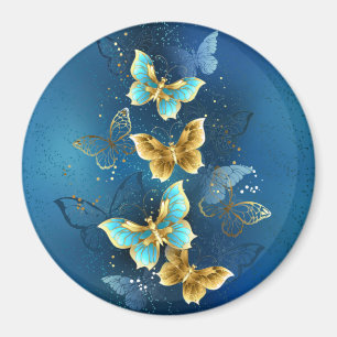 Golden butterflies magnet