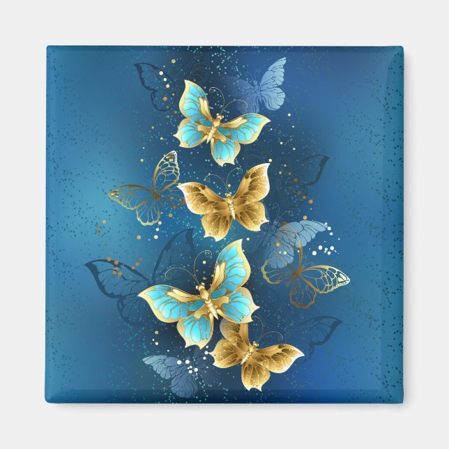 Golden butterflies magnet (Framsidan)
