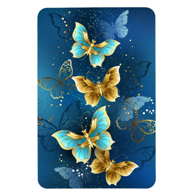 Golden butterflies magnet (Vertikal)