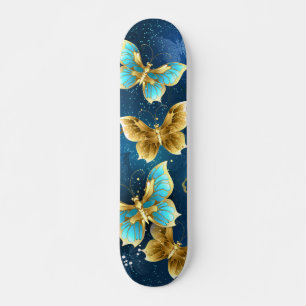 Golden butterflies mini skateboard bräda 18,5 cm