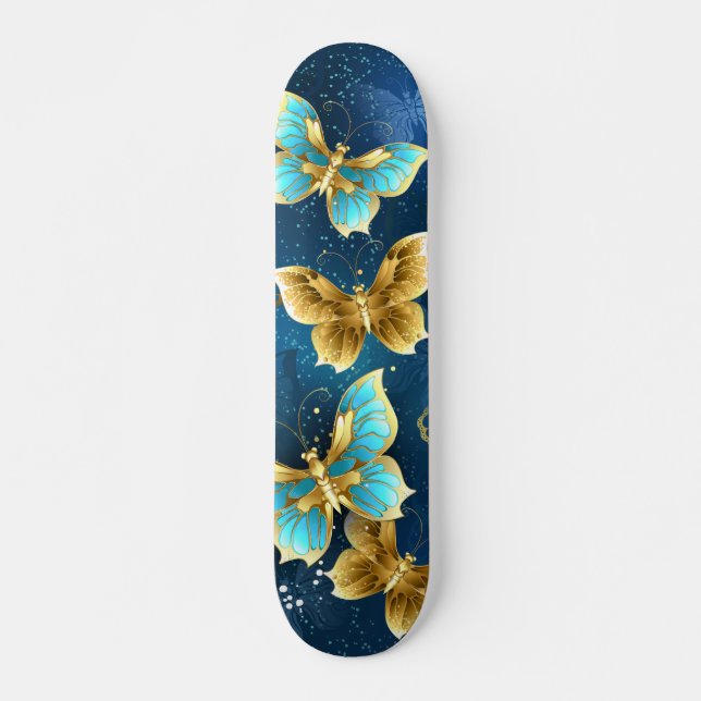 Golden butterflies mini skateboard bräda 18,5 cm (Framsida)