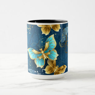 Golden butterflies mugg