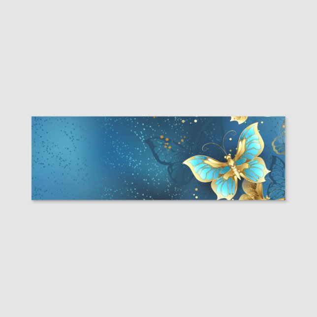 Golden butterflies namnbricka (Framsida)
