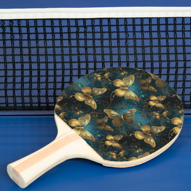 Golden Butterflies Ping Pong Paddle Pingisracket (Insitu)
