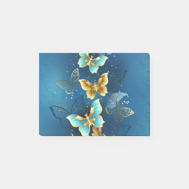Golden butterflies post-it block (Framsida)