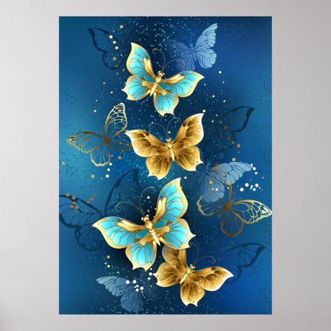 Golden butterflies poster (Framsidan)