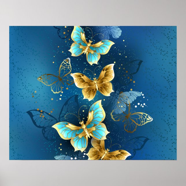 Golden butterflies poster (Framsidan)