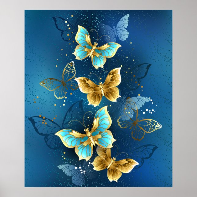 Golden butterflies poster (Framsidan)