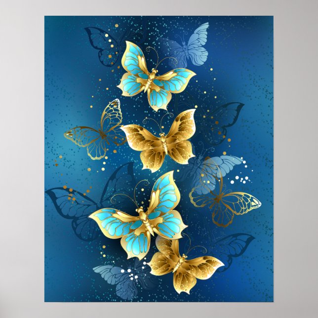 Golden butterflies poster (Framsidan)