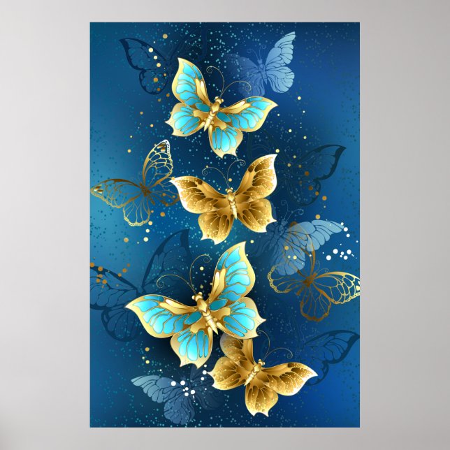 Golden butterflies poster (Framsidan)