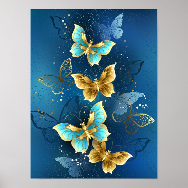 Golden butterflies poster (Framsidan)