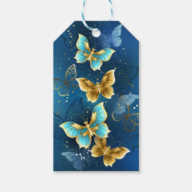 Golden butterflies presentetikett (Framsidan)