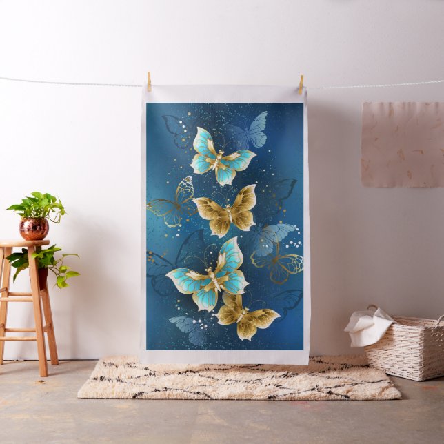 Golden butterflies tyg (In Situ)