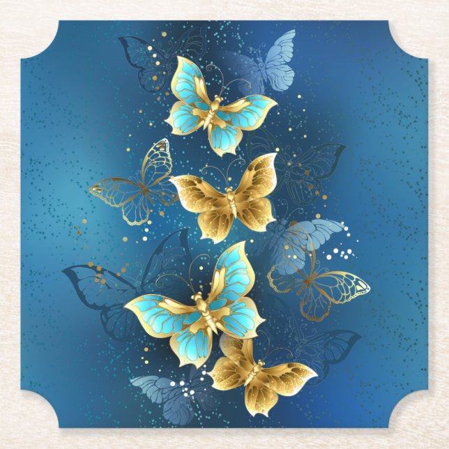 Golden butterflies underlägg papper (Framsida)