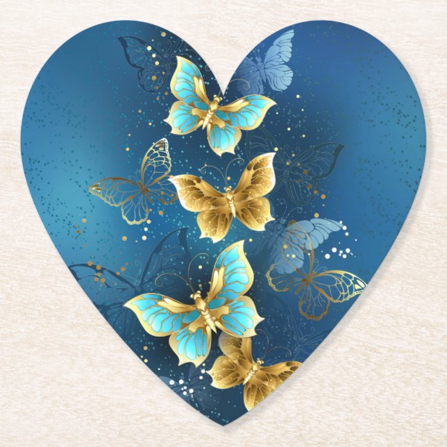 Golden butterflies underlägg papper (Framsida)