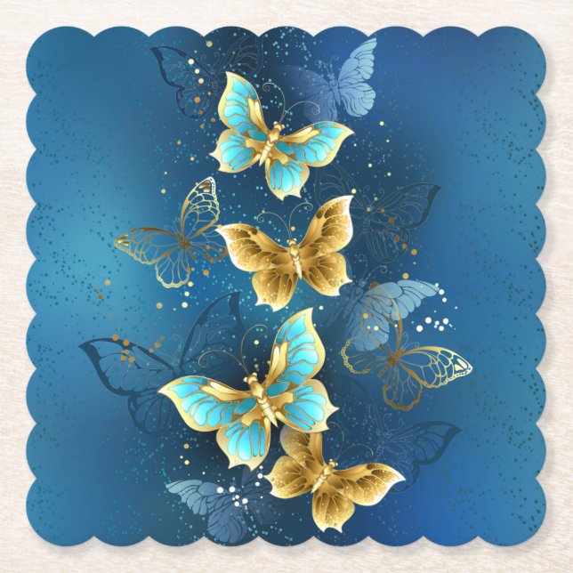 Golden butterflies underlägg papper (Framsida)