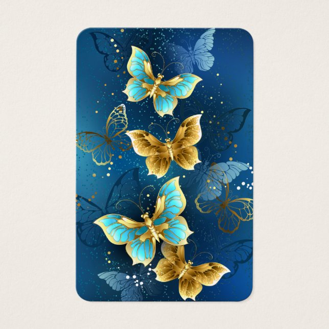 Golden butterflies visitkort (Framsida)