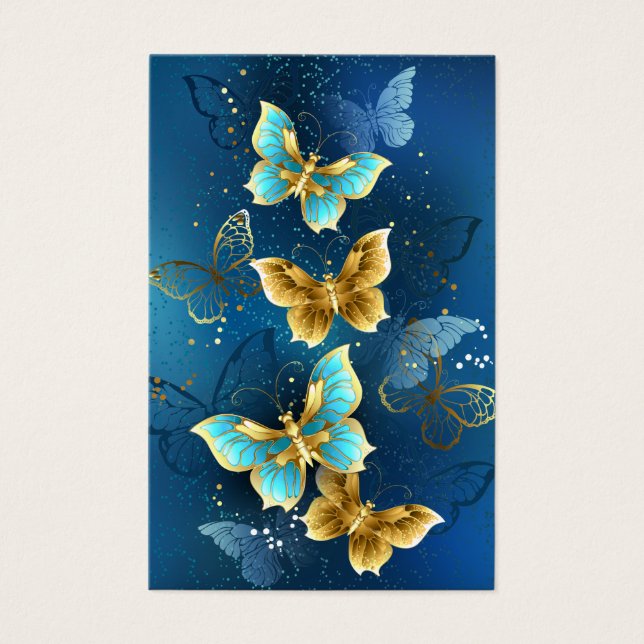 Golden butterflies visitkort (Framsida)