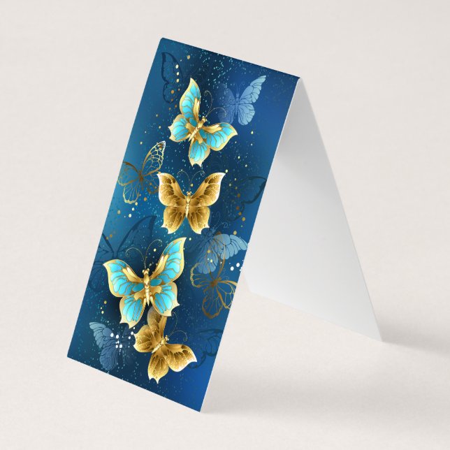 Golden butterflies visitkort (Baksida)