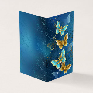 Golden butterflies visitkort
