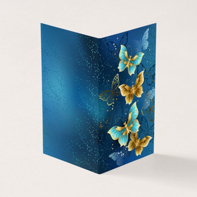 Golden butterflies visitkort (Utsida)
