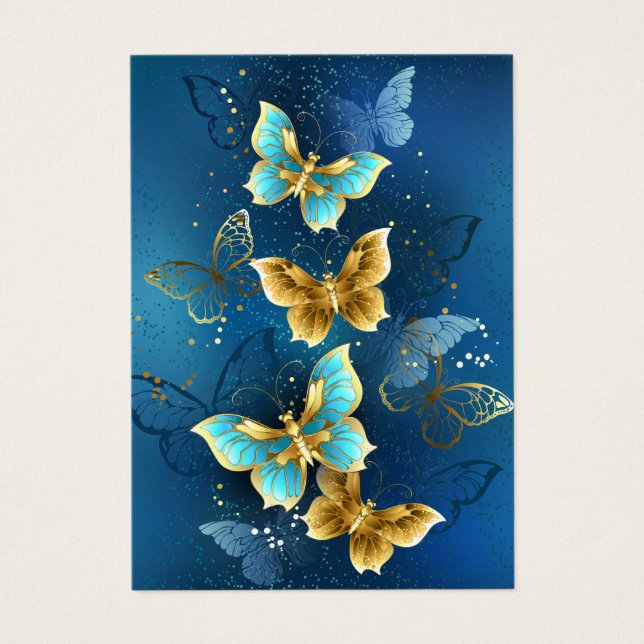 Golden butterflies visitkort (Framsidan)