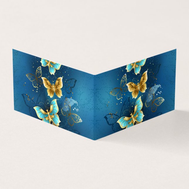Golden butterflies visitkort (Utsida)