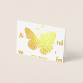 GOLDEN BUTTERFLY 🦋 Foil Card Folierat Kort